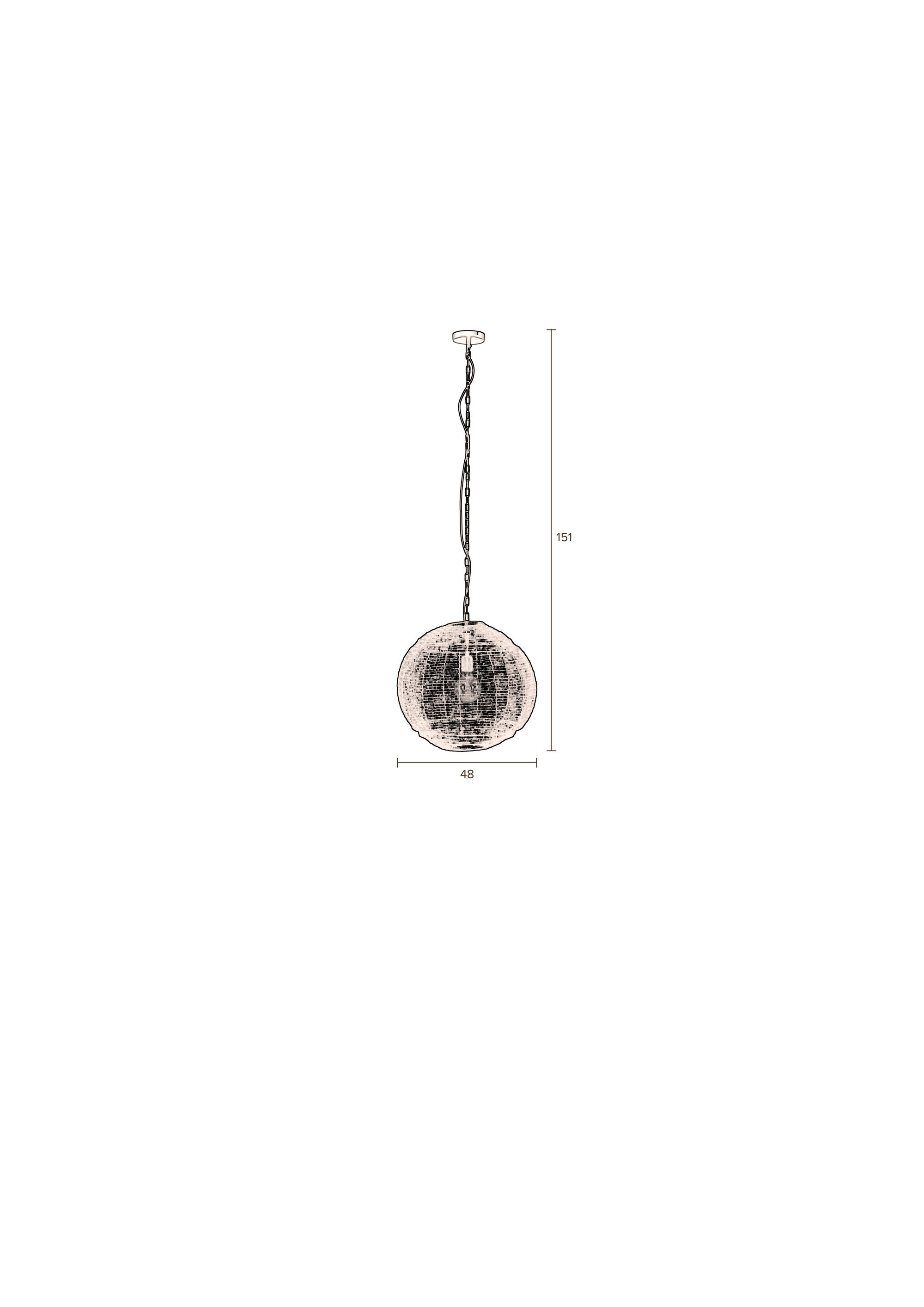 Dutchbone Meezan Black Metal Weave Pendant Light Medium